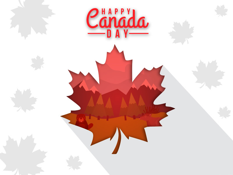 Happy Canada Day 2017 symbols national red 2017 day canada greeting card