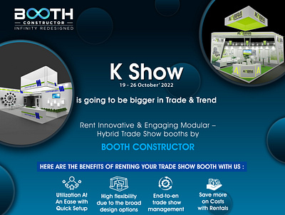 Get Exhibit in K Trade Fair 2022 with Booth Constructor 3d design booth design exhibit design exhibition k show k show 2022 k trade fair k trade fair 2022 k trade fair dusseldorf 2022 trade show