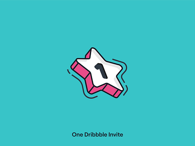 One Dribbble Invite Giveaway designers dribbble invite giveaway invite minimal one vector