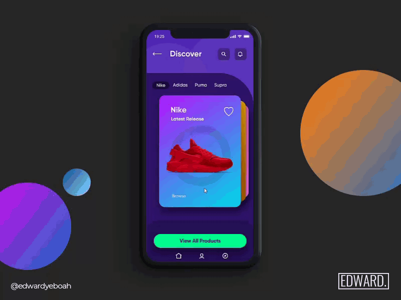 Sneaker shopping Concept animation design interaction invisionapp invisionstudio ui ui design uiux ux uxdesign