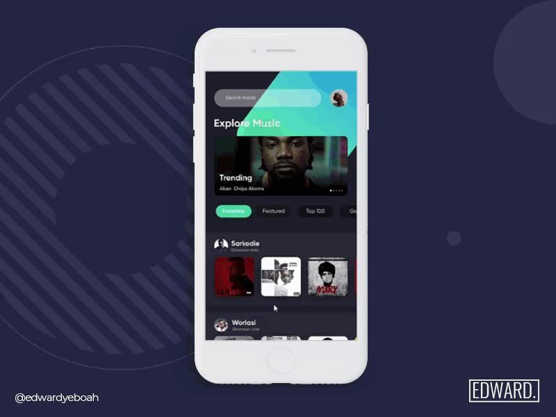 Music Streaming App Concept app design interaction invisionapp invisionstudio music music app ui ui design uiux ux uxdesign