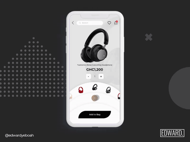 Headphone Shopping Concept animation app design interaction invisionapp invisionstudio shopping shopping app ui ui design uiux ux uxdesign