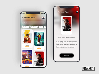 Movie tickets App concept