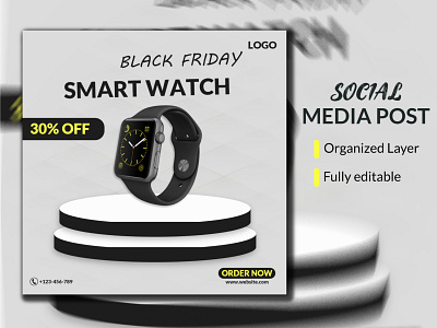 Watch social media post design amazfitbip banner behance black black friday creative dezinyx dribbble eid offer graphic design mahfuz jayed offer post smart watch social media social media platform templates watch wrist watch yellow