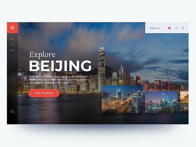 Explore China china landing traveling ui ux webdesign