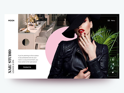 Moon - Nail' Studio Lounge & Spa beauty salon landing ui ux webdesign