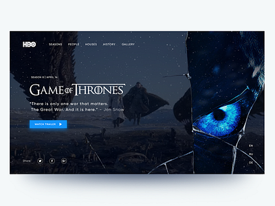 Game of Thrones adobe after effects adobe photoshop design game of thrones landing ui ux webdesign
