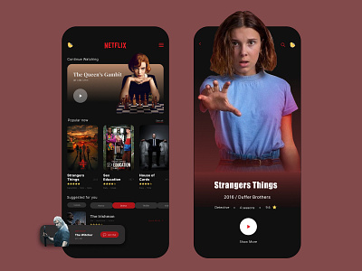 Netflix Mobile App Design : UI app design ui