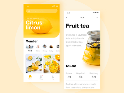 A fresh afternoon app black design icon logo page ui ux yellow