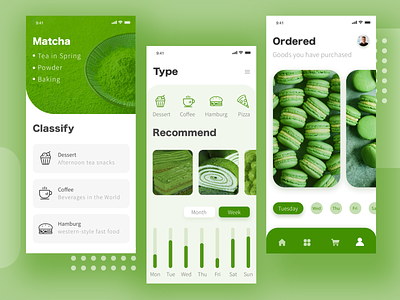 Nice day app design green icon page ui