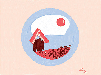 Rise And Shine and breakfast eat food illustration monday negative rise shine sofiasita space