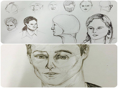 Today I'm drawing what I love: faces! drawing face illustration learning sketch sofiasita study