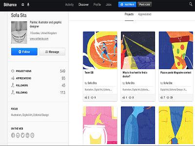 Behance updated behance illustration magazine sofiasita update website