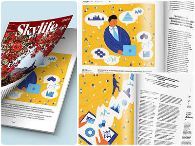 Digital Technologies digital technologies editorial editorial illustration illustration magazine pattern skylife magazine sofia sita turkish airlines