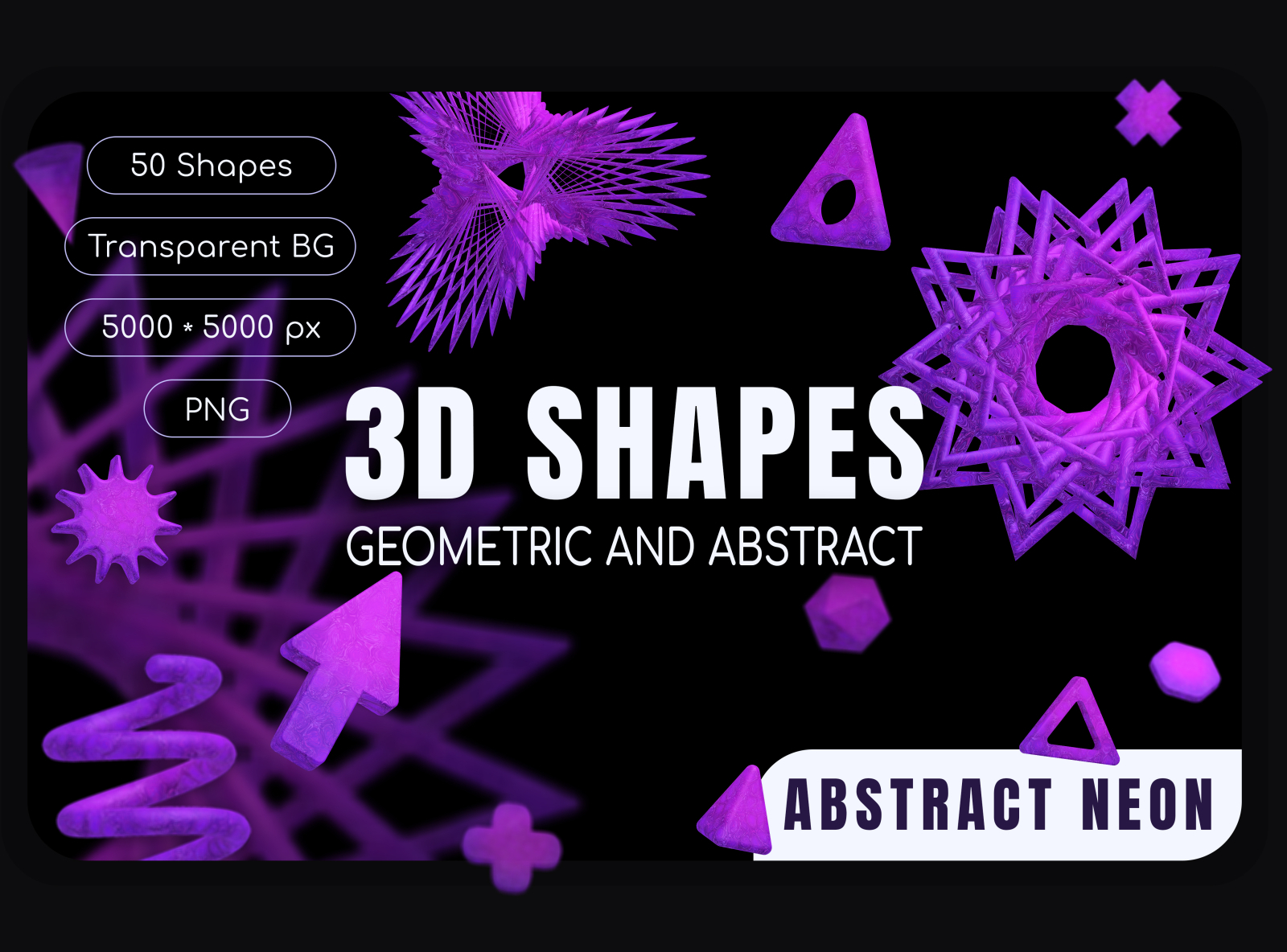 3d gradient geometric and abstract shapes, objects collection by Karina ...