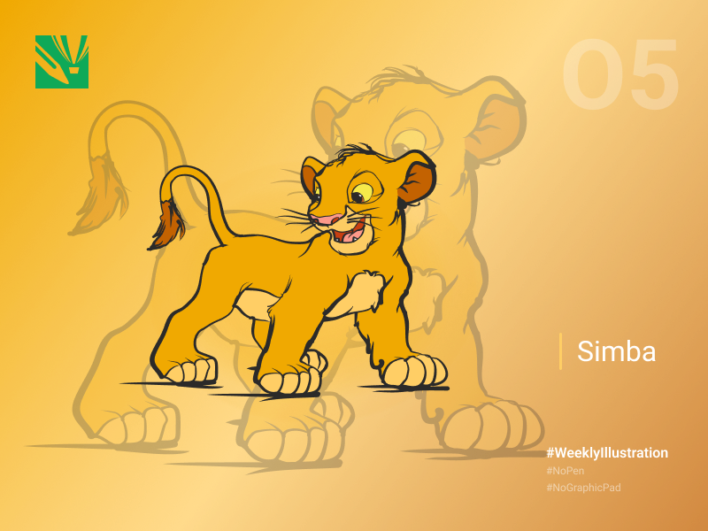 Simba Pouncing Vector Illustration 05 - Simba by Aviraj Chindarkar on Dribbble
