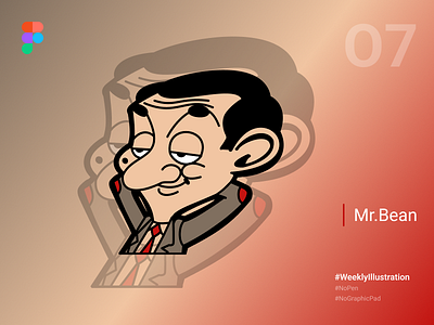 Illustration 07 - Mr. Bean graphic design illustration vector