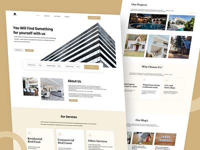 Real Estate Landing-Page. design graphic design home page landing page landing page design real estate real estate landing page ui