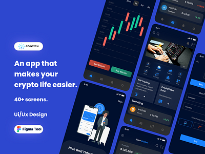 Crypto mobile app design. 3d animation app bitcoin branding crypto crypto currency design graphic design home page illustration landing page landing page design logo mobile app motion graphics ui uiux ux vector