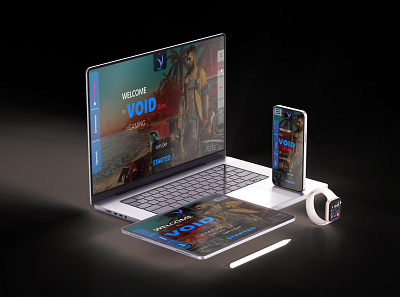 Void gaming store branding design logo responisve web design ui uiux design web design