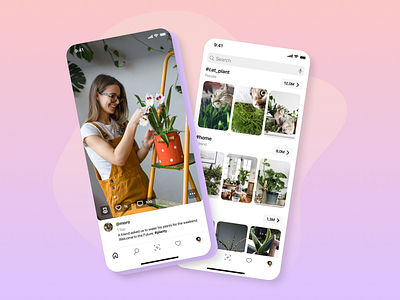 Plants, Friends, Mingle - MyPot App app app design design minimal modern ui ux webdesig