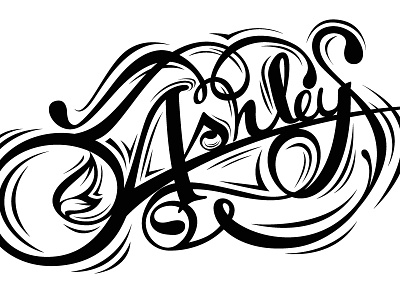Ashley Brooke Fan Art ashley calligraphy floral flowers hand lettering lettering patterns porn porn star swirls typo typography