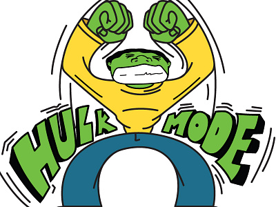 Hulk Mode angry avengers character design green hulk hulk mode illustration tshirt design