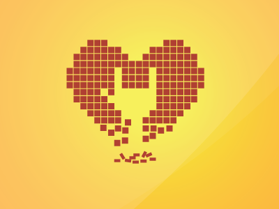 Heart Rock conceptual hand heart heart rock hidden art illustration pixel art pixels rock