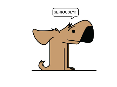 Seriously!! animal illustration character design comic dog illustration minimal