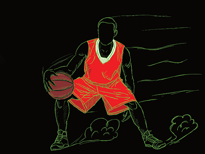 Basketball UNMASKED affinity designer basketball basketball player dribble game sports illustration sports spirit unmasked