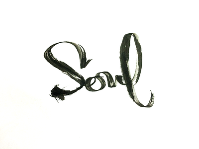 Brush lettering - Soul