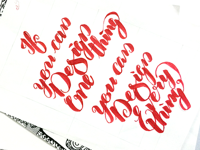 Brush Lettering - If You Can Design One Thing