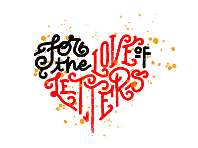 For The Love Of Letters - Rebound Challenge brush lettering digital lettering heart letters love rebound vallentine day