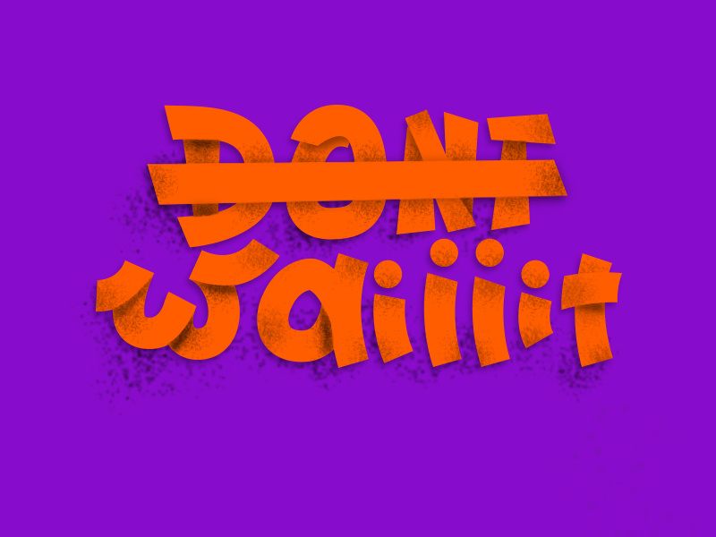 Don't Wait - Rebound Challenge learning 3d lettering dont wait rebound challenge rebound hand lettering
