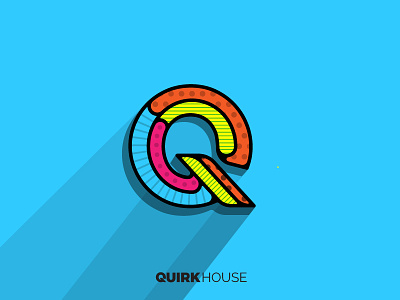QH logo metaphor 3d 3d typography branding colorfull. playfull happy logo logo metaphor logogram metaphor pattern texture vector pattern