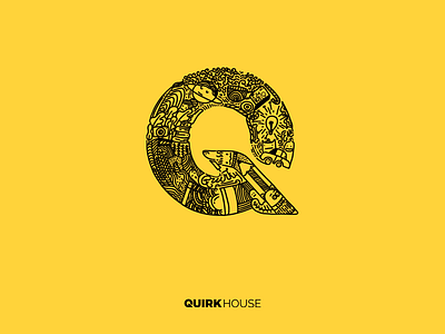 QH logo metaphor brand element brand identity branding doodle editorial illustration illusion illustration logo marketing metaphor symbol visual design