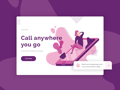 UI Design 05 call ui comet digital digital marketing home page illustration illustration landing page monotone promotional purple social media space space marketing ui card ui design ui illustration webdesign