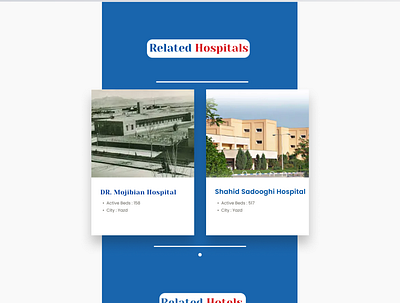 Minimal webdesign for hospital landing webdesign layout minimal landing ui ux web design