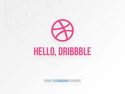 Hello, Dribbble dribbble first hello new player shot