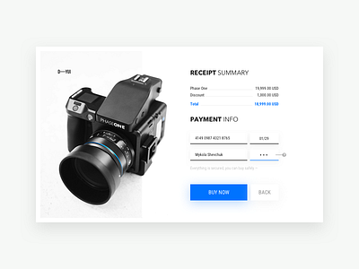 Daily UI: Checkout page. Card details.