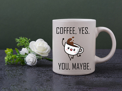 COFFEE YES,YOU MAYBE branding design designing graphic design illustration logo typography vector