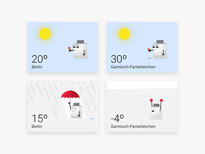 Smart Heating Characters illustration smart heating