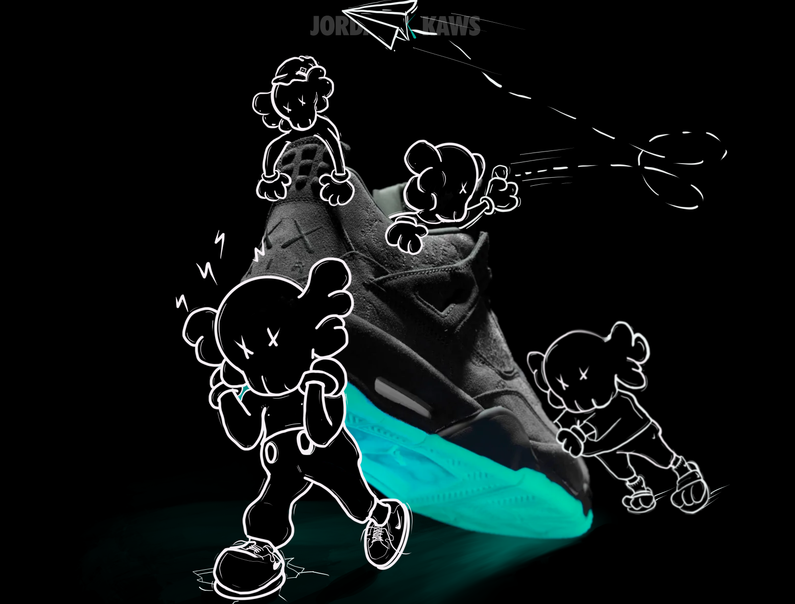 Jordan 4 X Kaws  by Rohith Manikkoth on Dribbble