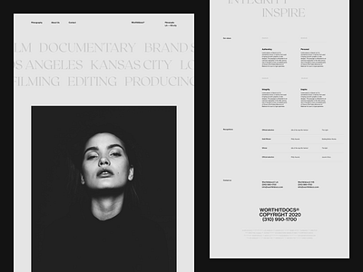 Worthitdocs - About Page Exploration about branding design editorial interface minimal portfolio portfolio site ui ux web website