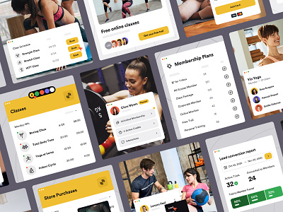 Glofox - Product Visuals corporate fitness gym illustrations interface platform product product shots product visuals saas ui web