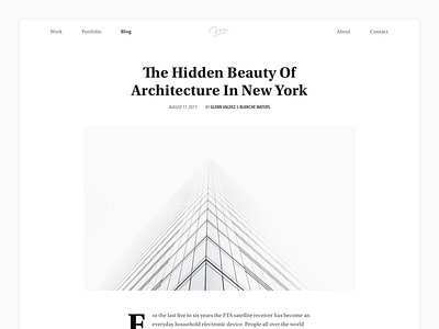 Simple blog post architecture article blog minimal post web