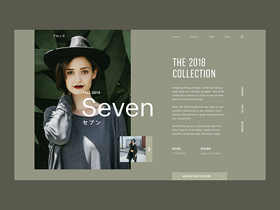 2018 Collection collection fashion natural ui ux web