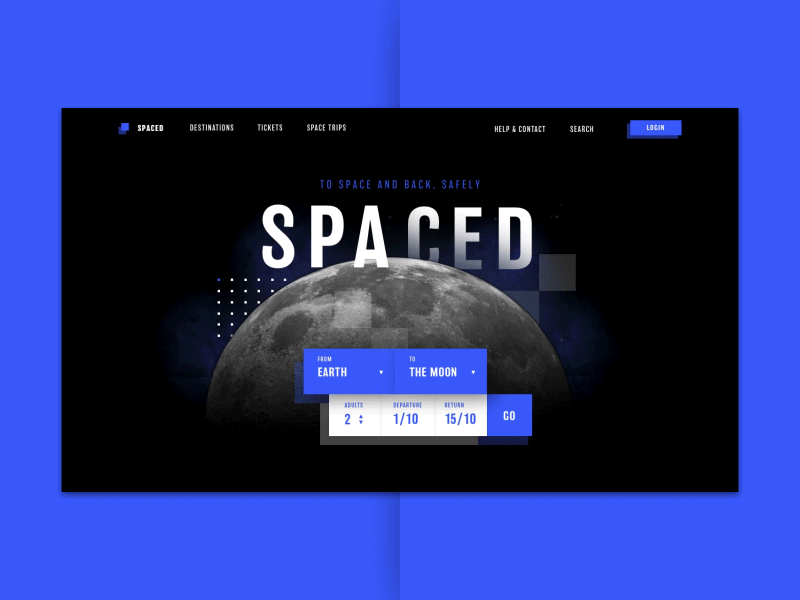 SPACEDchallenge Homepage animation homepage landingpage motion space spacedchallenge web