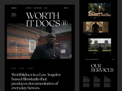 Worthitdocs Exploration black dark design editorial interface minimal ui ux web website