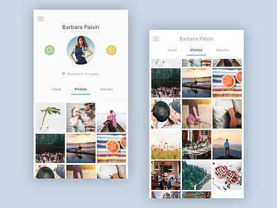 Social network app app gallery ios mobile network profile social ui ux